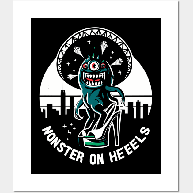 'Monster on Heels' Wall Art by WEARWORLD